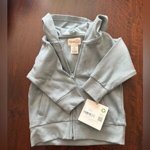 Little planet carters ribbed blue hoodie zipper 12m nwt
